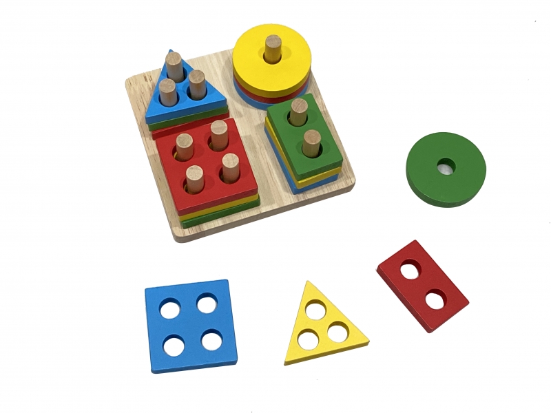 Joc sortare AliBibi forme geometrice din lemn