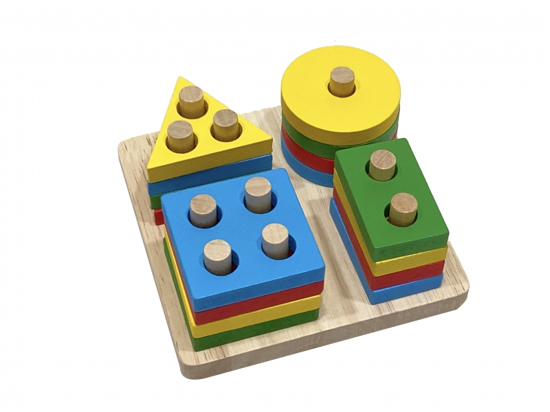 Joc sortare AliBibi forme geometrice din lemn