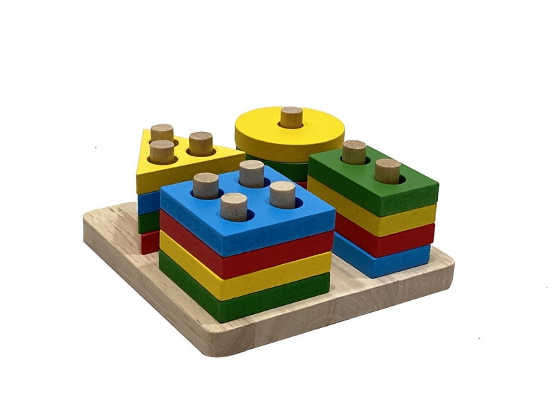 Joc sortare AliBibi forme geometrice din lemn