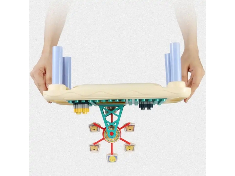 Masa blocuri constructii AliBibi cu spatiu de depozitare, 55 piese incluse