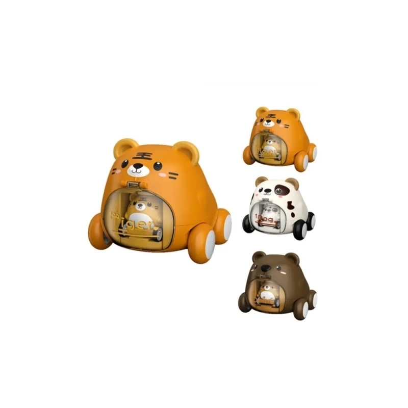 Masinuta 2 in 1 in forma de animalut AliBibi tigru