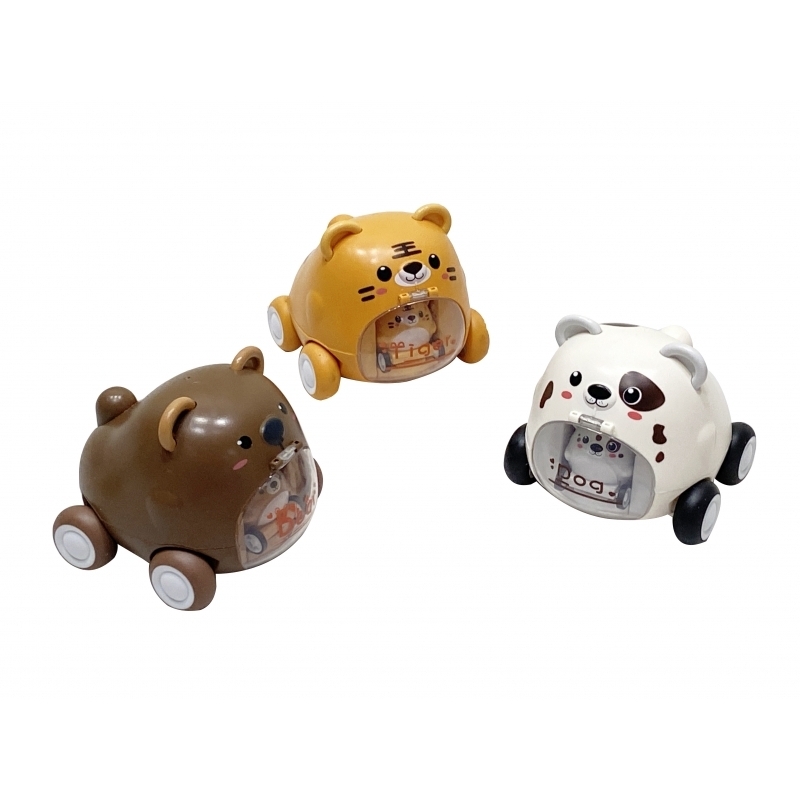 Masinuta 2 in 1 in forma de animalut AliBibi tigru