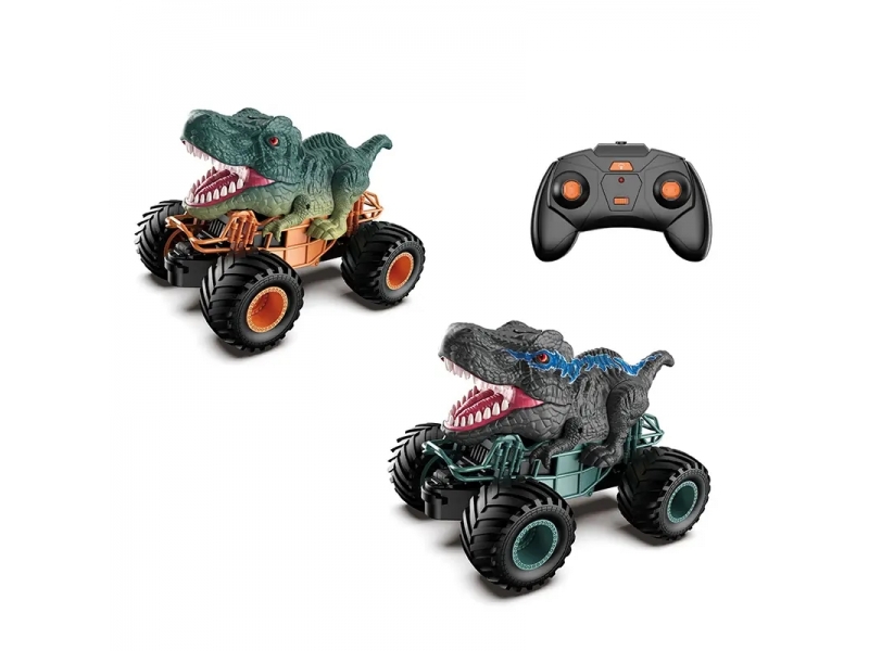 Masinuta Dinozaur cu telecomanda AliBibi, cu lumini, aburi si sunete