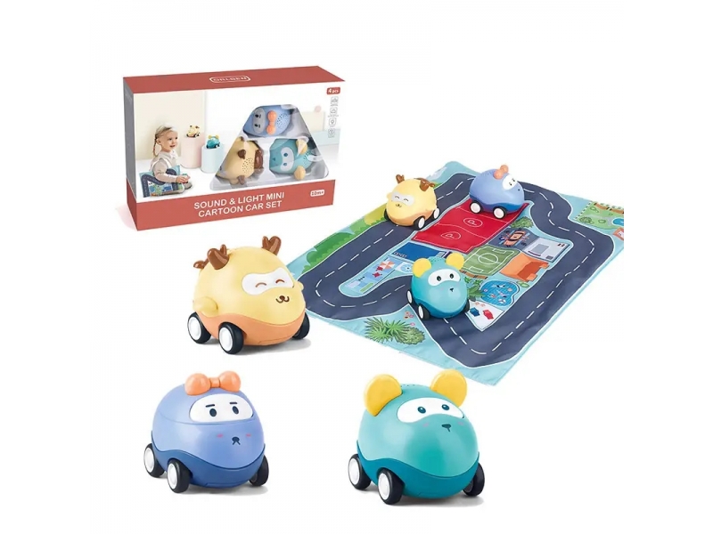 Masinute cu lumini si sunete AliBibi, covoras inclus