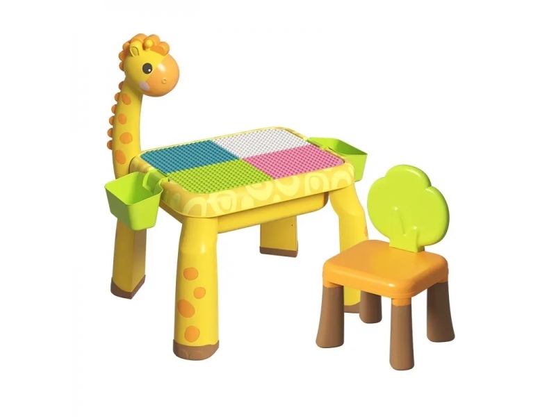 Masuta de activitati AliBibi Cute Giraffe cu scaun inclus