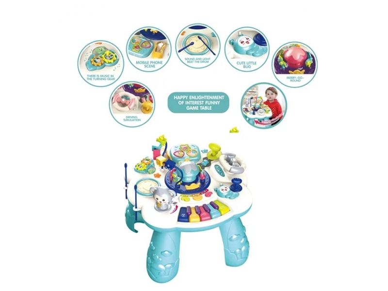 Masuta interactiv-educativa AliBibi, cu sunete, pian, volan, activitati si functii multiple