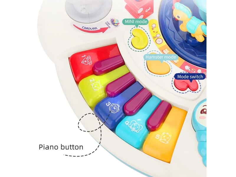 Masuta interactiv-educativa AliBibi, cu sunete, pian, volan, activitati si functii multiple