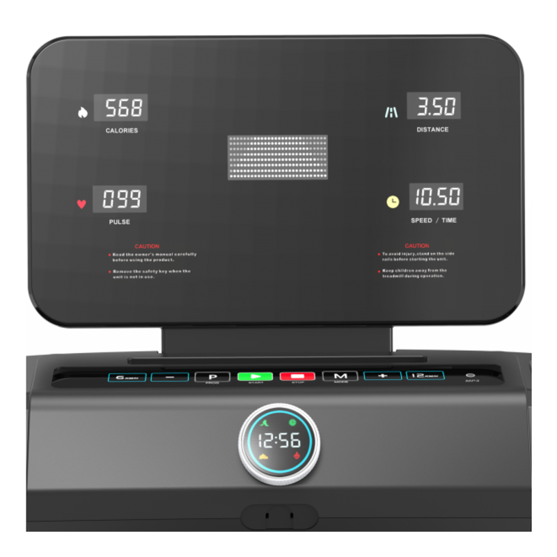 Banda de alergat Bodyfit Z5500, motor de 2.5 CP, greutate suportata de 120 kg, viteza 14 km/h, display LED cu mai multe functii, Fitshow, Kinomap, Zwift