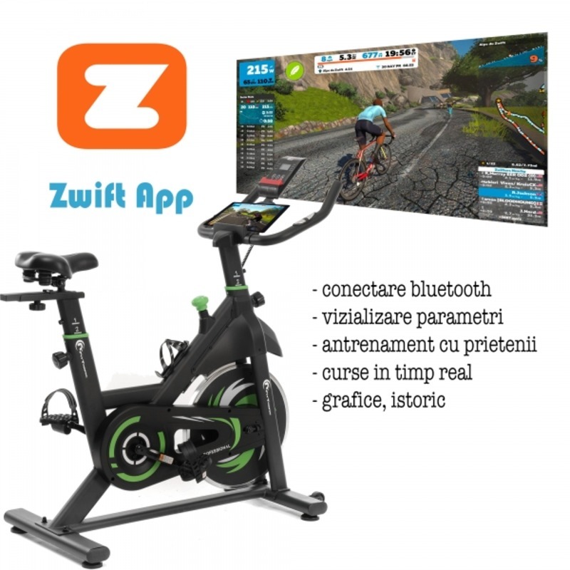 Bicicleta indoor cycling FitTronic SB2000, Kinomap, Zwift, z-sport