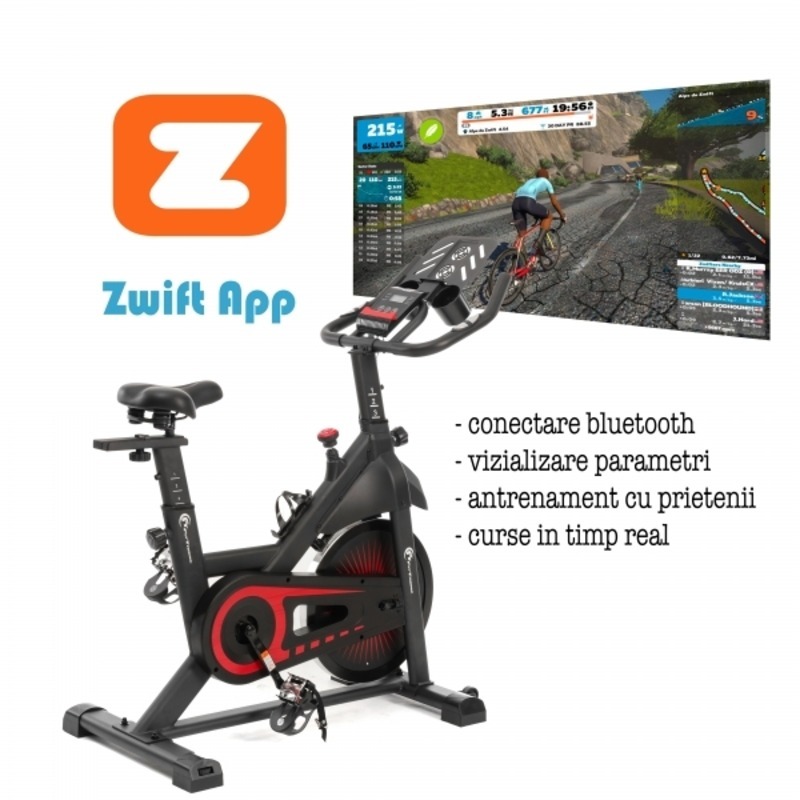 Bicicleta indoor cycling FitTronic SB8000, Kinomap, Zwift, z-sport