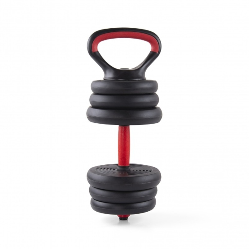 Gantera reglabila kettlebell FitTronic 6 in 1 de 30 kg KF30, cu o multitudine de combinatii posibile