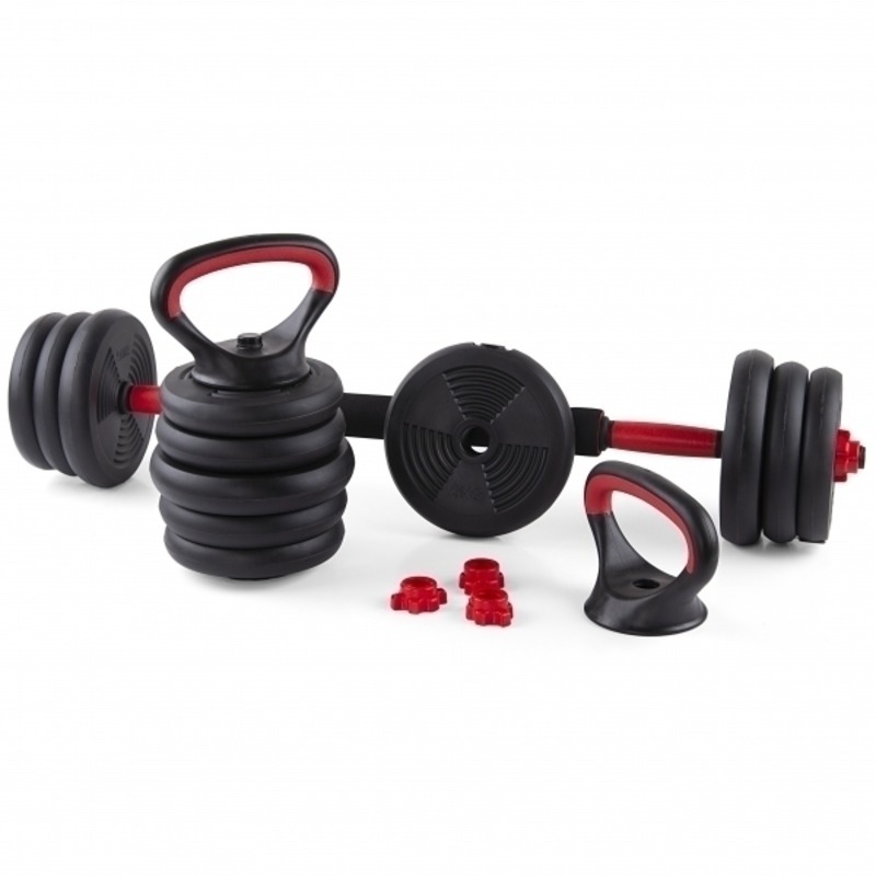 Gantera reglabila kettlebell FitTronic 6 in 1 de 20 kg KF20, cu o multitudine de combinatii posibile