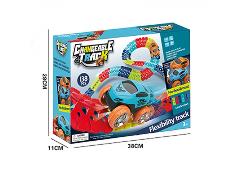 Pista de masini AliBibi cu doua masinute incluse