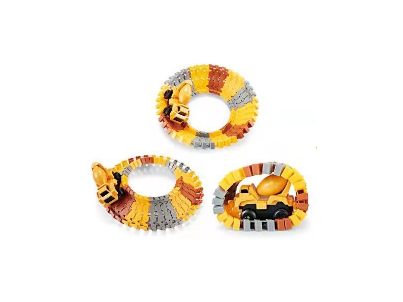 Pista de masini AliBibi cu macara, masini si alte accesorii