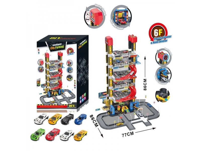 Pista de masini AliBibi supraetajata, cu lift, masinute si spalatorie auto inclue