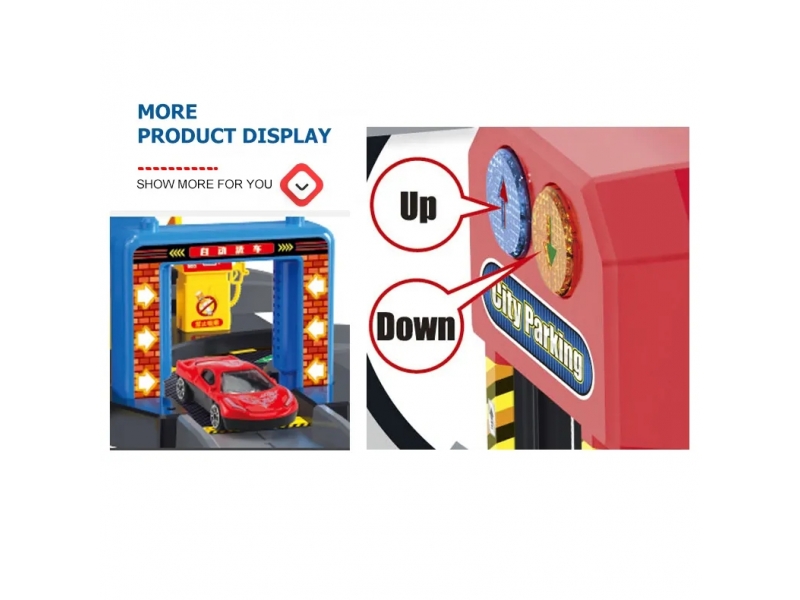 Pista de masini AliBibi supraetajata, cu lift, masinute si spalatorie auto inclue