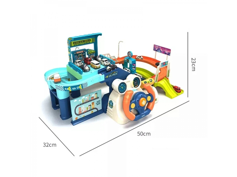 Pista de masini cu volan si sunete AliBibi