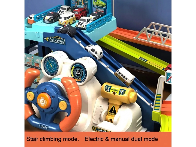 Pista de masini cu volan si sunete AliBibi