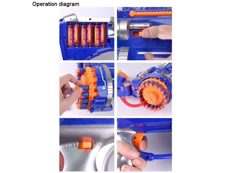 Pistol de tras la tinta AliBibi, gloante cu ventuze