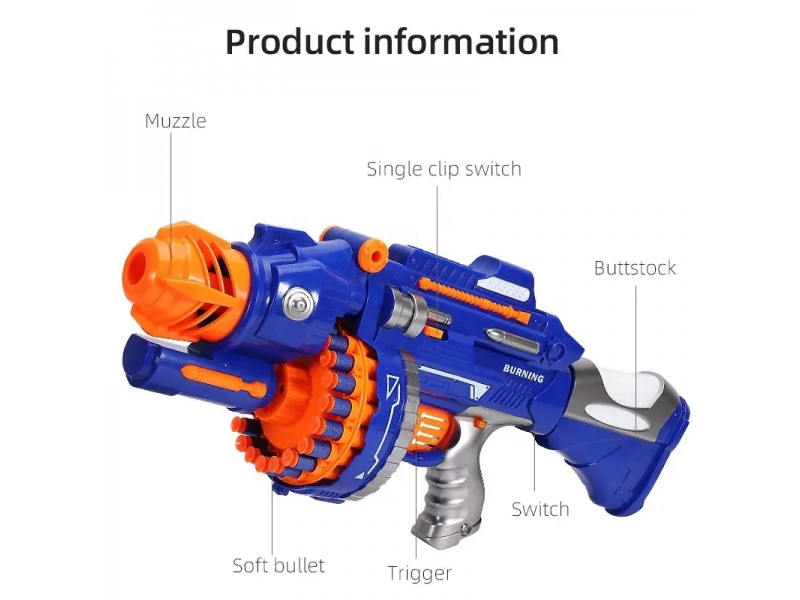 Pistol de tras la tinta AliBibi, gloante cu ventuze