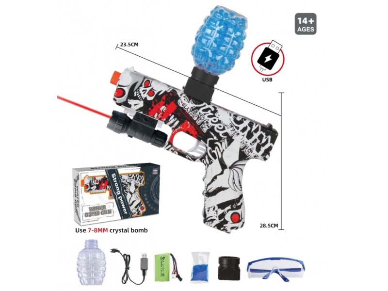 Pistol electric cu apa si bomba cu cristale AliBibi