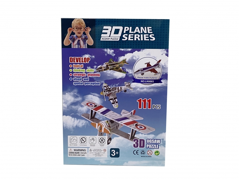 Puzzle 3D Avioane AliBibi, 111 piese