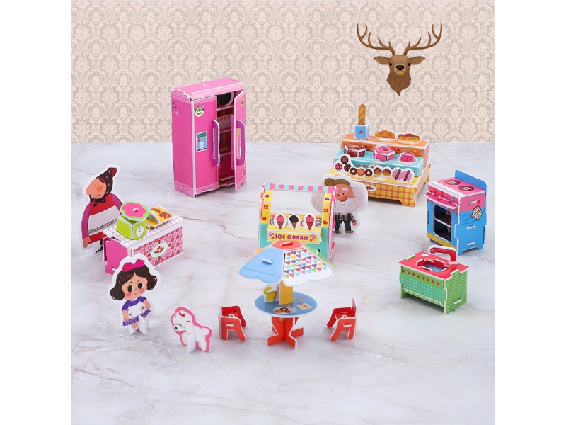 Puzzle 3D brutarie AliBibi, 80 piese