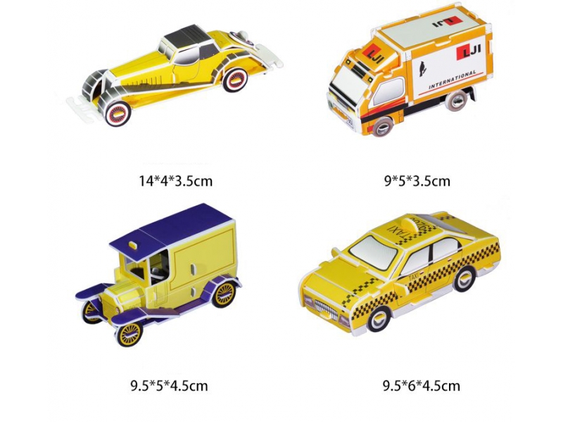 Puzzle 3D Masini AliBibi, 112 piese