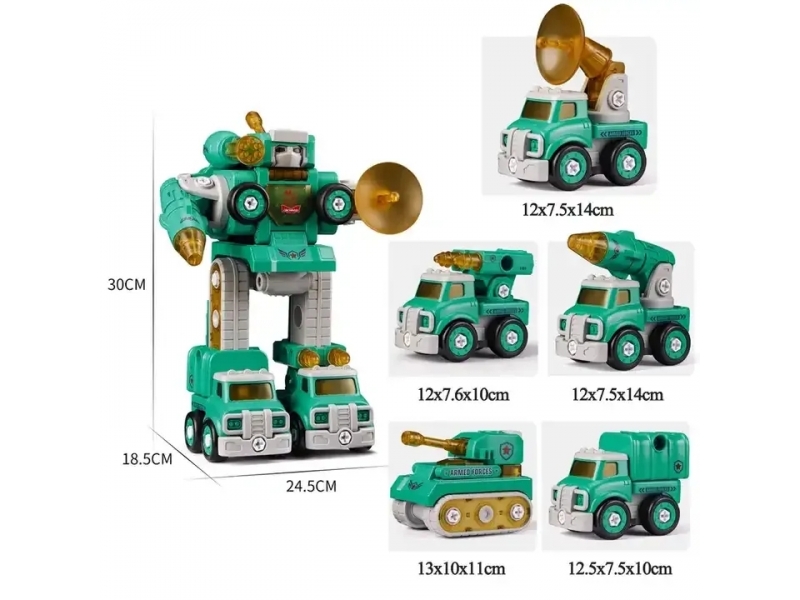 Robot 5 in 1 AliBibi, 90 piese incluse