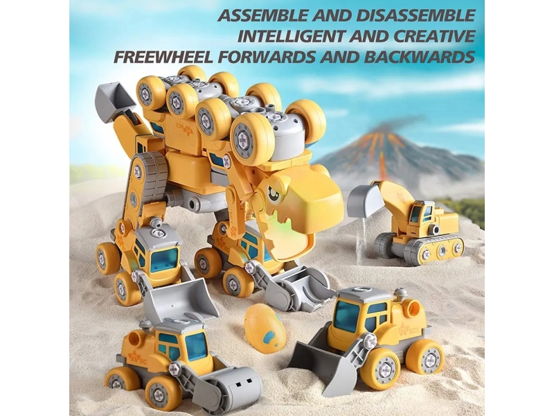 Robot 5 in 1 AliBibi Dino cu lumini si sunete