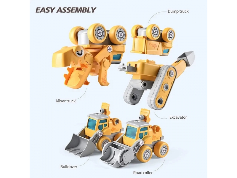 Robot 5 in 1 AliBibi Dino cu lumini si sunete