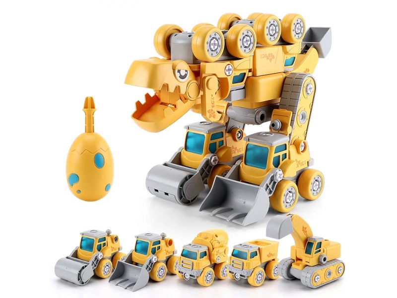 Robot 5 in 1 AliBibi Dino cu lumini si sunete