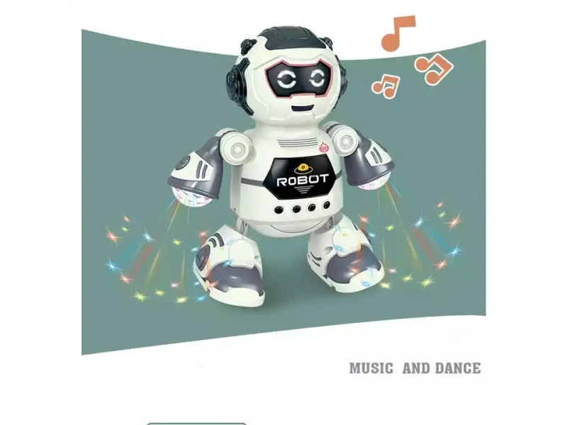 Robot AliBibi cu lumini, muzica si dans