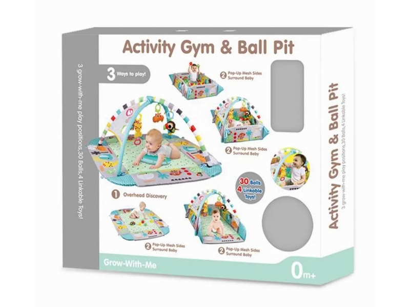 Saltea activitati si tarc cu mingi 3 in 1 AliBibi