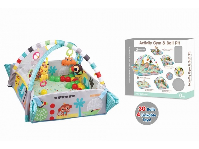 Saltea activitati si tarc cu mingi 3 in 1 AliBibi