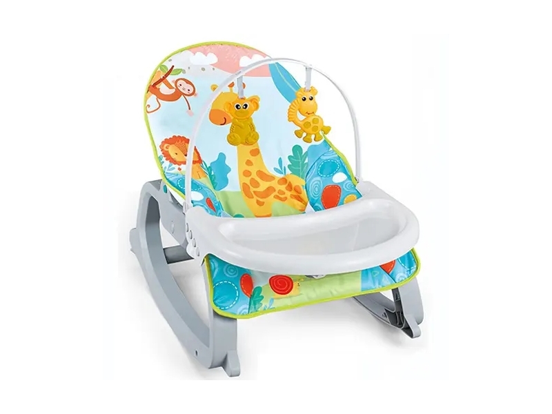 Scaun balansoar 2 in 1 pentru copii AliBibi, cu masuta si muzica