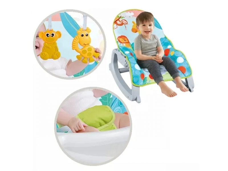 Scaun balansoar 2 in 1 pentru copii AliBibi, cu masuta si muzica