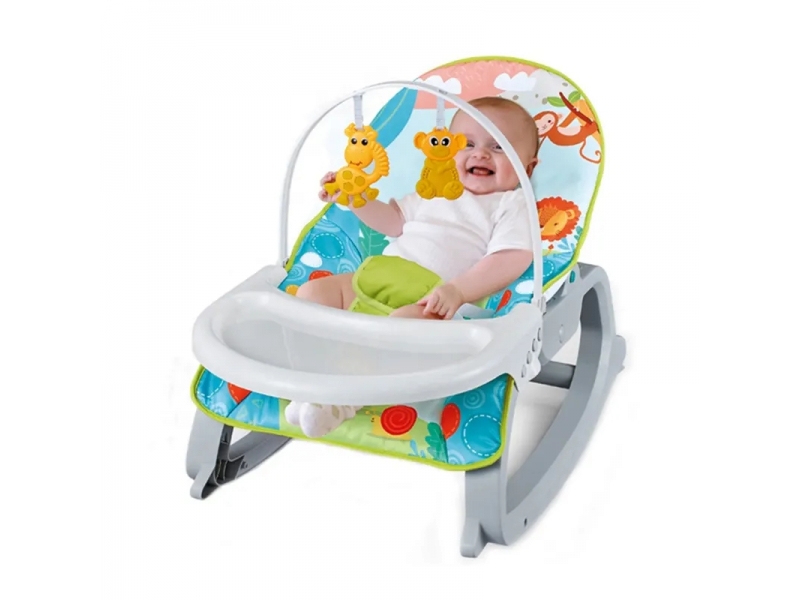 Scaun balansoar 2 in 1 pentru copii AliBibi, cu masuta si muzica