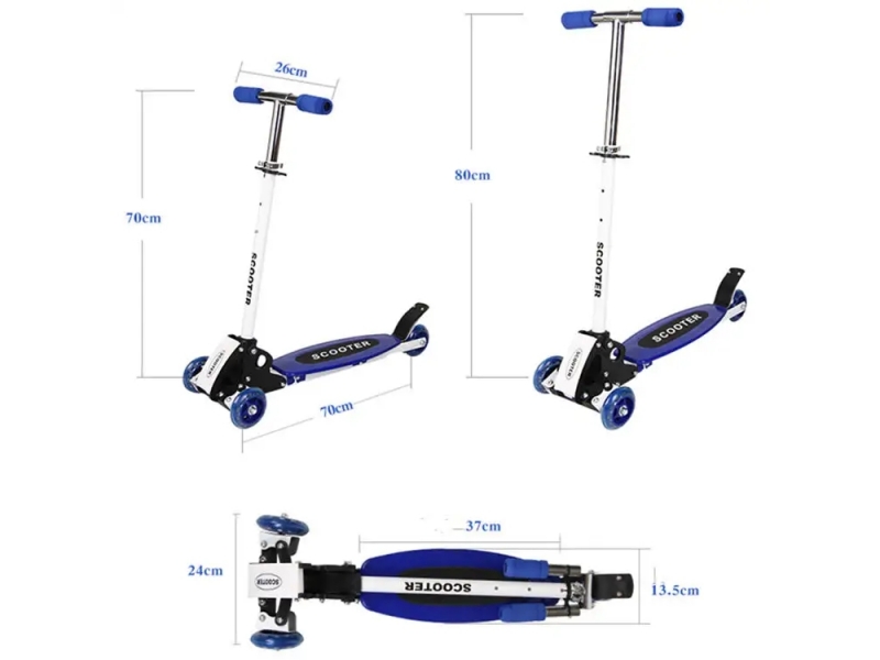Scooter AliBibli, pliabil, potrivit de la 2 ani pana la 8 ani