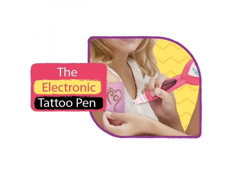 Set creativ tatuaje AliBibi cu creion electronic inclus