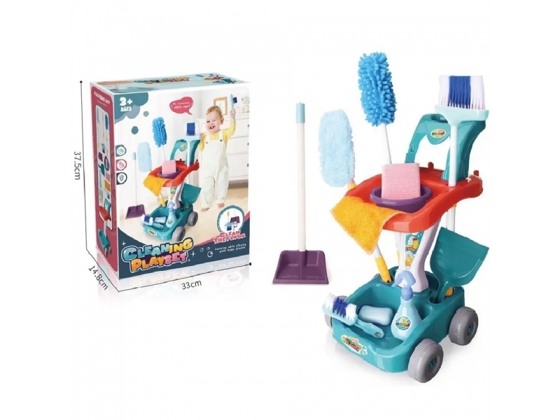 Set de curatenie AliBibi, cu matura, faras, carucior