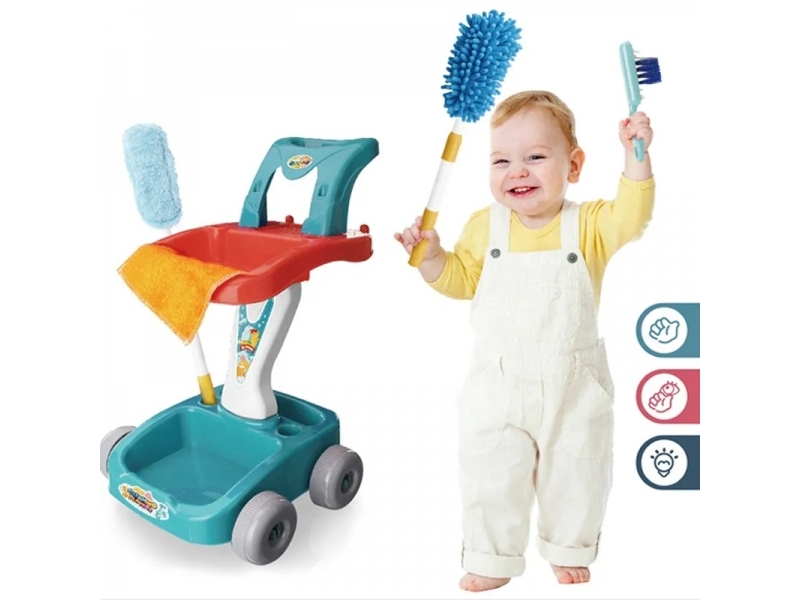 Set de curatenie AliBibi, cu matura, faras, carucior