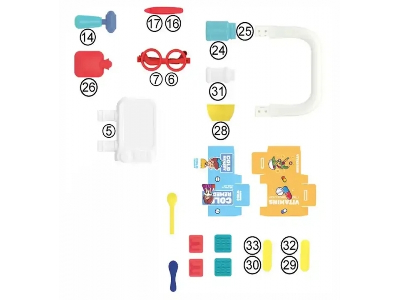 Set de doctor AliBibi cu 37 accesorii incluse 