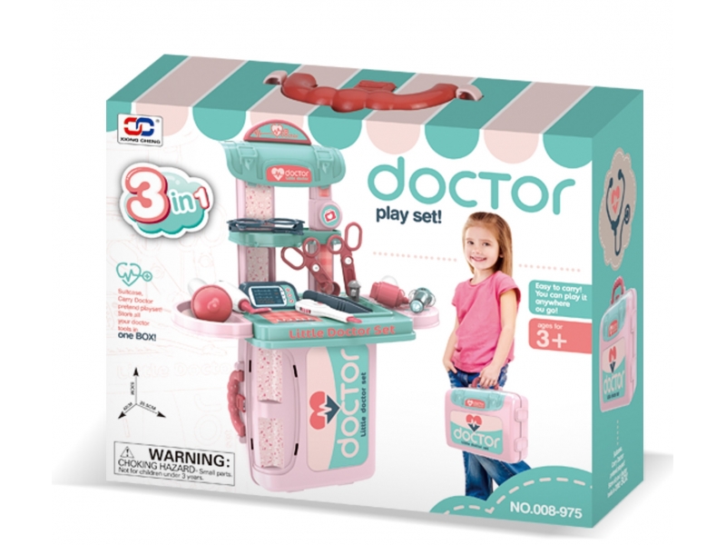 Set de joaca doctor 3 in 1 pentru copii AliBibi, 24 de piese