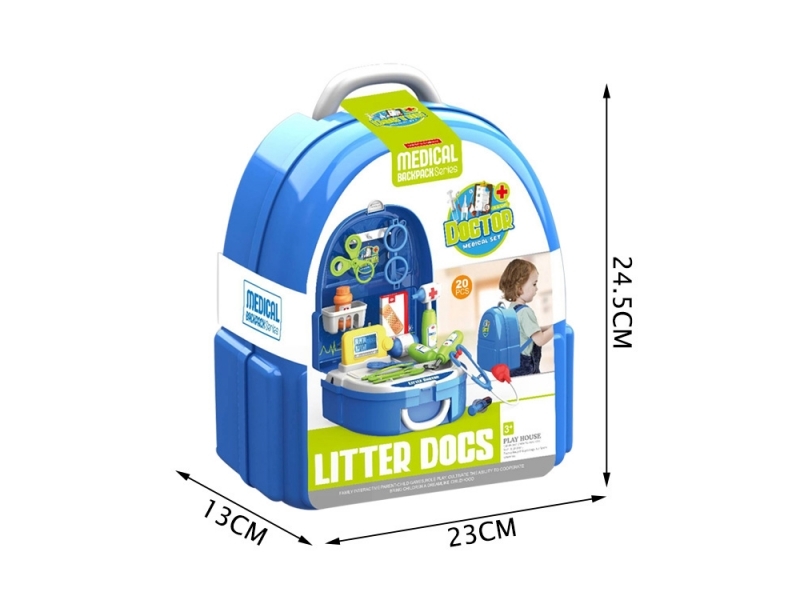 Set de joaca trusa de doctor tip ghiozdan Alibibi