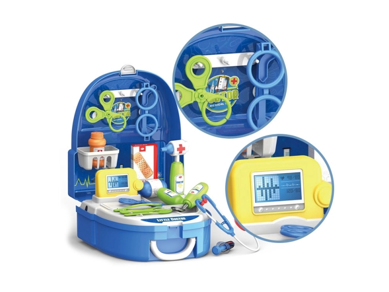 Set de joaca trusa de doctor tip ghiozdan Alibibi
