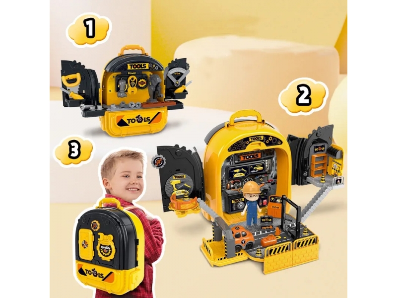 Set de scule 3 in 1 AliBibi sub forma de rucsac