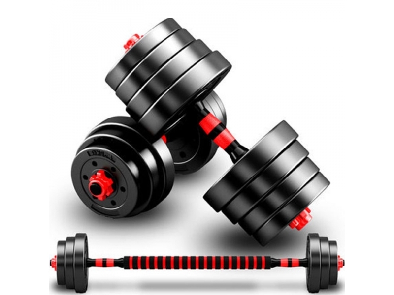 Set haltera si gantere BodyFit 50 kg