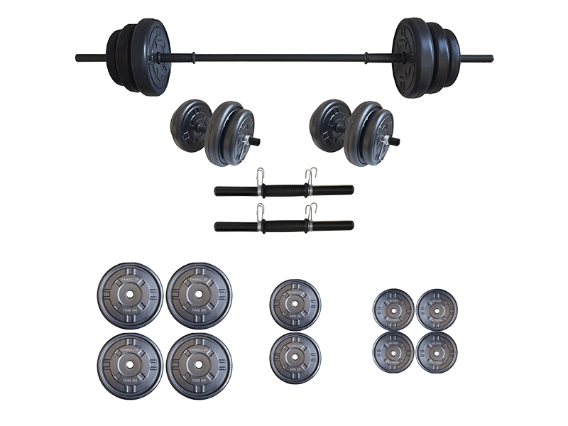 Set haltera si gantere FitTronic 55 kg GR55
