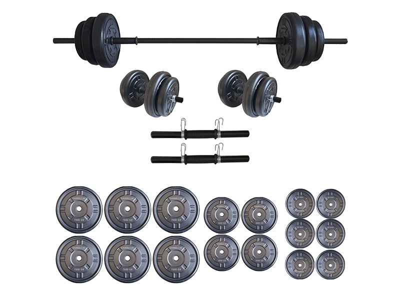 Set haltera si gantere FitTronic 85 kg GR85